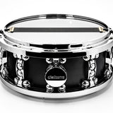 6.5x14 Powder Coated Matte Black Aluminum Snare Drum